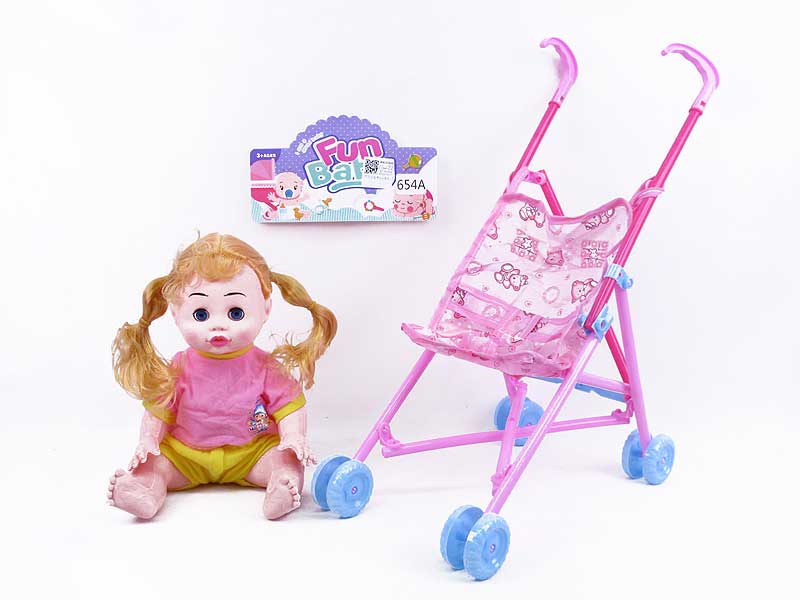 Doll W/IC & Go-Cart toys