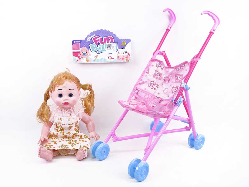 Doll W/IC & Go-Cart toys