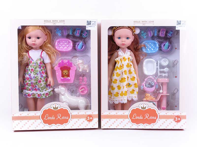 14inch Empty Body Doll Set W/M(2S) toys