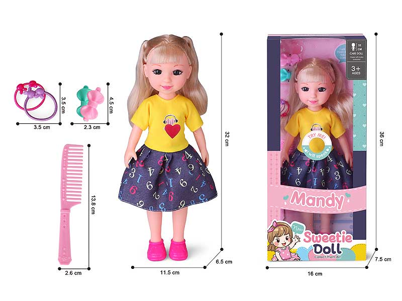 13inch Fashion Doll Set W/IC toys