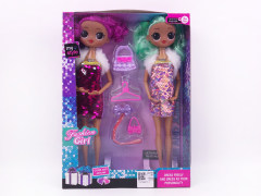 11inch Solid Body Doll Set W/L_M(2in1) toys