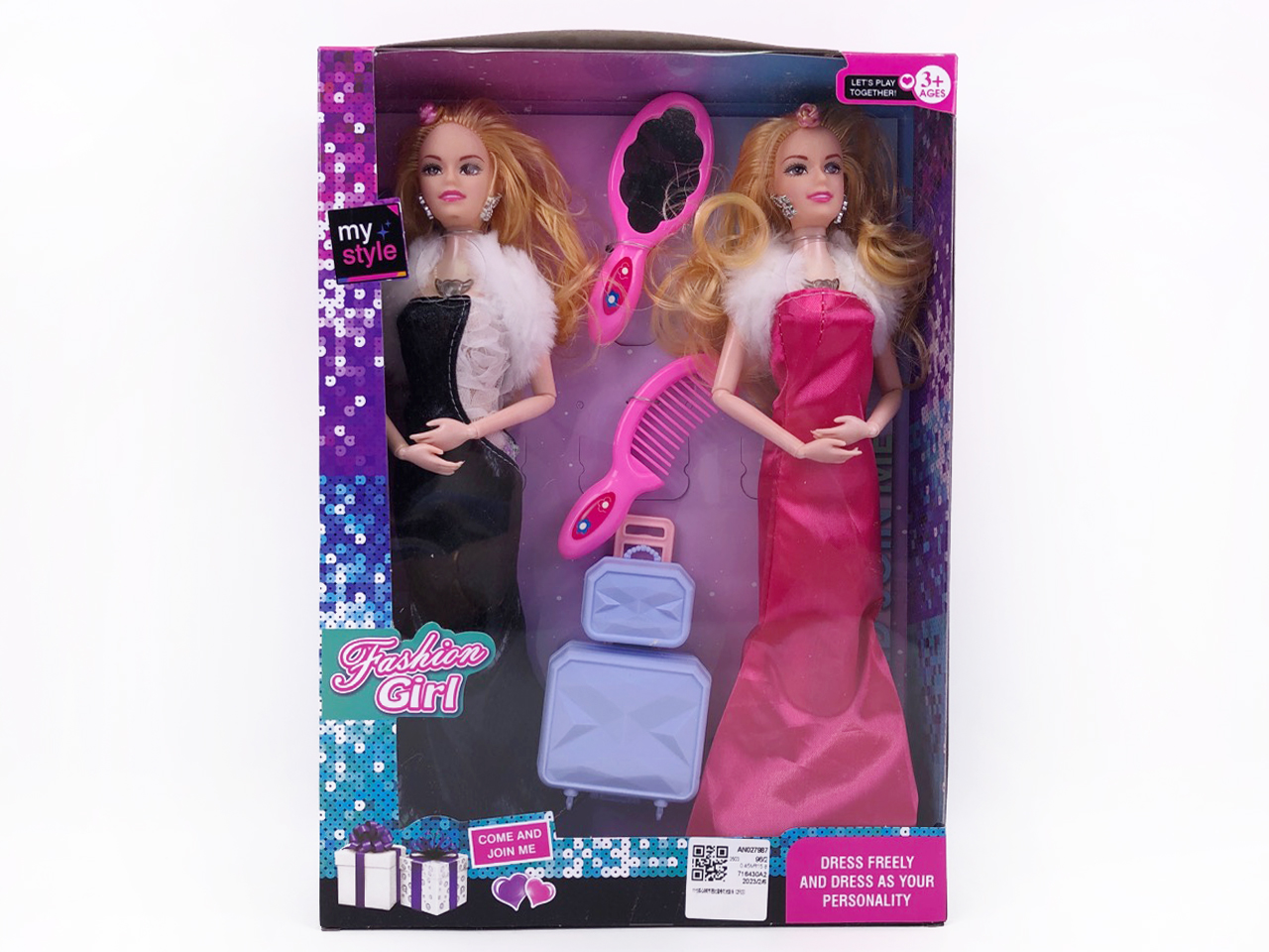 11inch Solid Body Doll Set W/L_M(2in1) toys