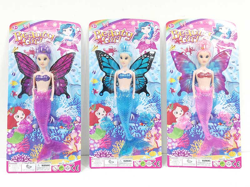 22.5CM Solid Body Mermaid W/L(3C) toys