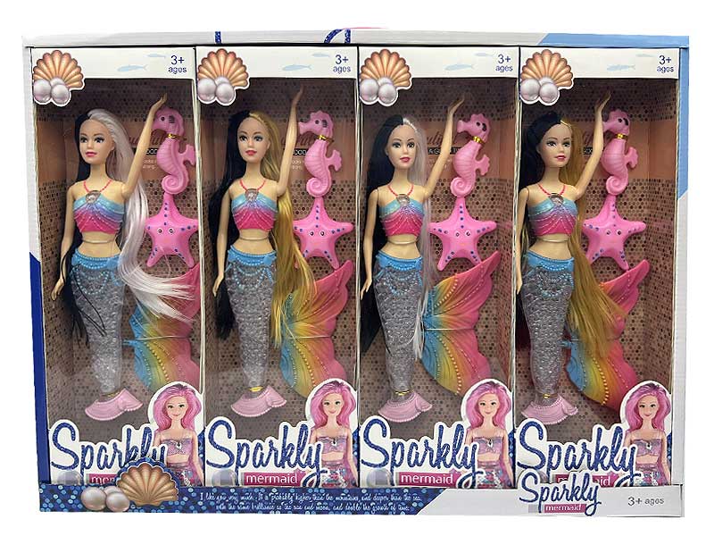 11.5inch Mermaid Set W/L_M(4in1) toys