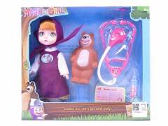 9inch Solid Doll Set W/L_M toys