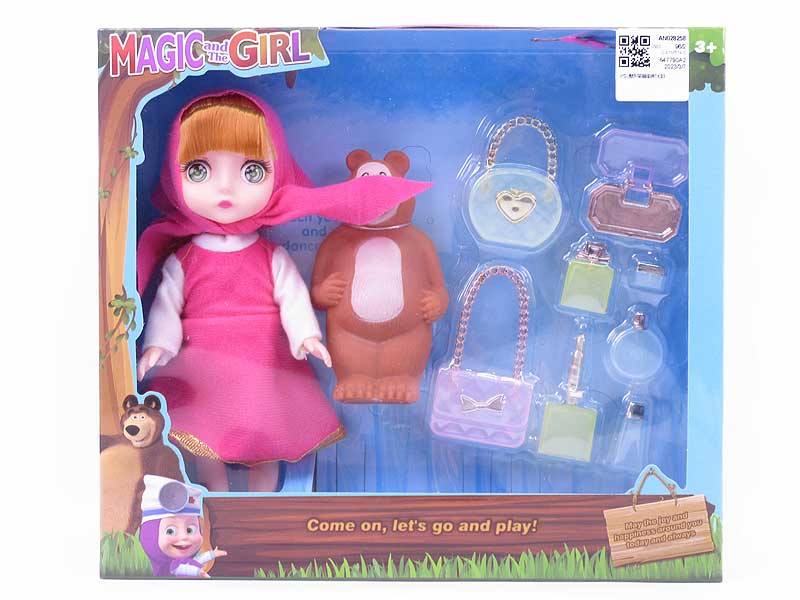 9inch Solid Doll Set W/L_M toys