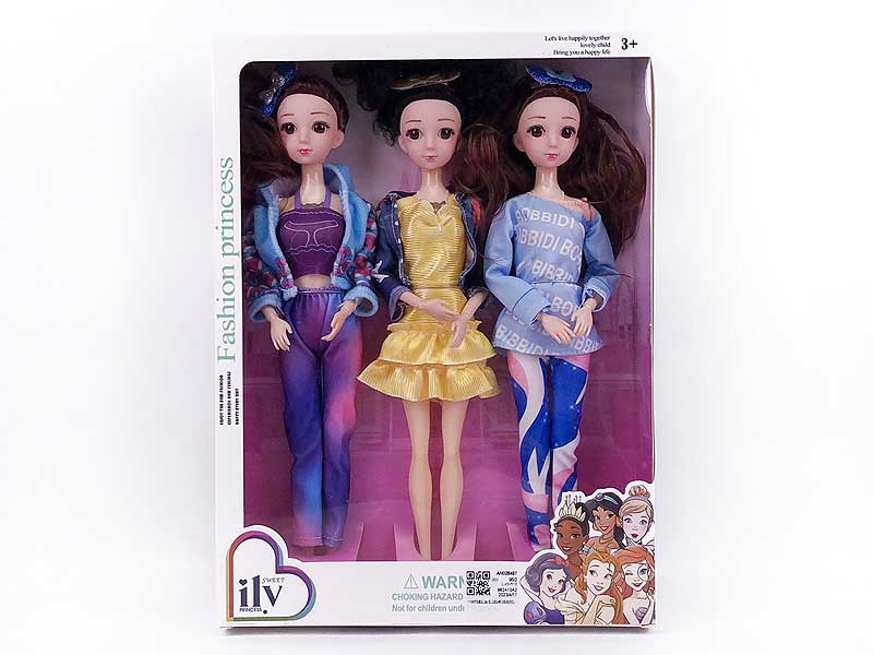 11inch Solid Body Doll Set W/L_M(3in1) toys