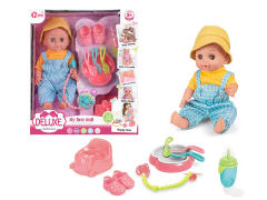 14inch Drink Water And Pee Baby Set W/IC toys