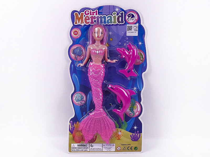 11inch Solid Body Mermaid Set W/L(2C) toys