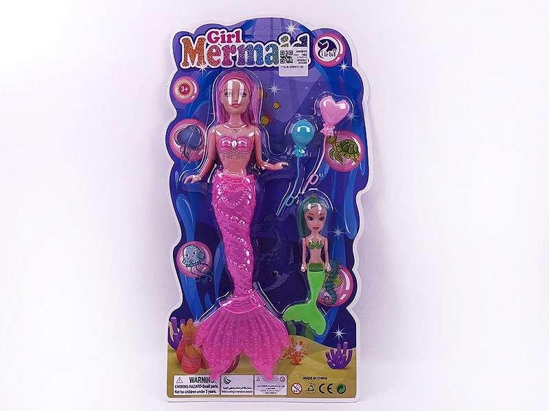11inch Solid Body Mermaid Set W/L(2C) toys