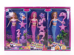 11.5inch Solid Body Mermaid Set W/L(3in1) toys