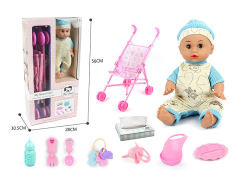 14inch Doll Set W/S & Go-cart toys