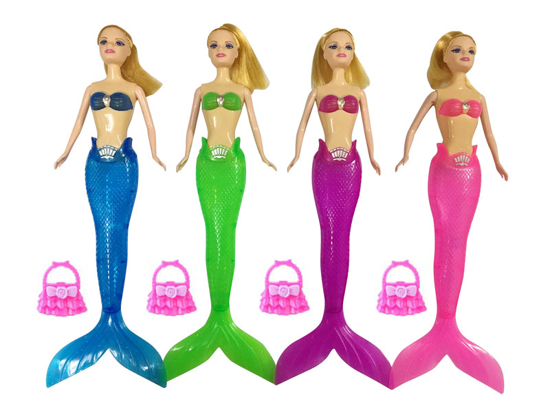 11inch Solid Body Mermaid Set W/L(4C) toys