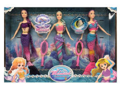 11.5inch Solid Body Mermaid W/L(3in1) toys