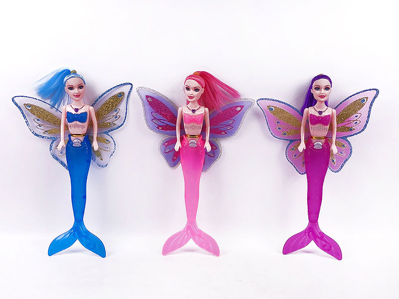 9inch Solid Body Mermaid W/L(3C) toys