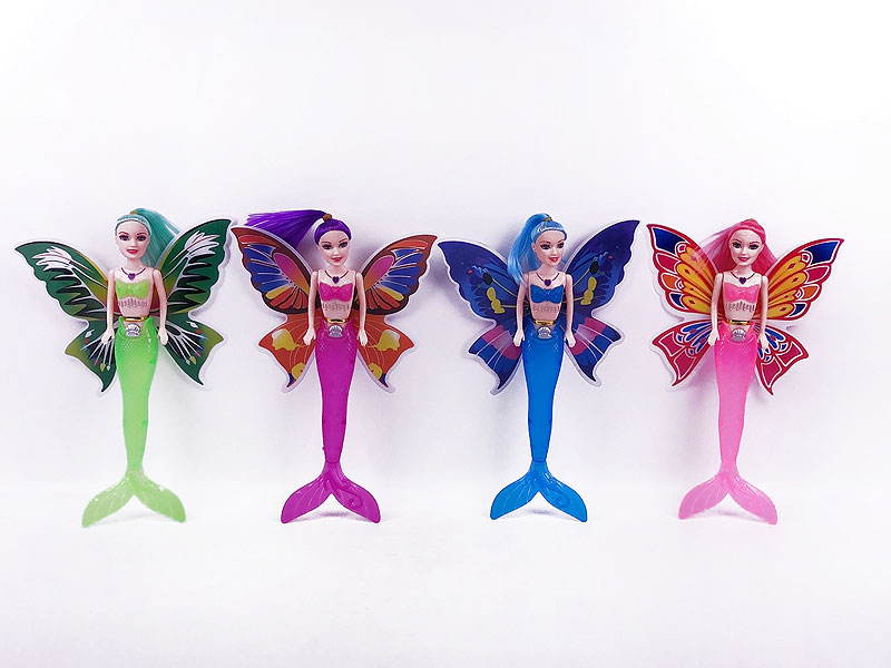 9inch Solid Body Mermaid W/L(4C) toys