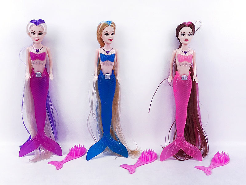 9inch Solid Body Mermaid W/L(3C) toys