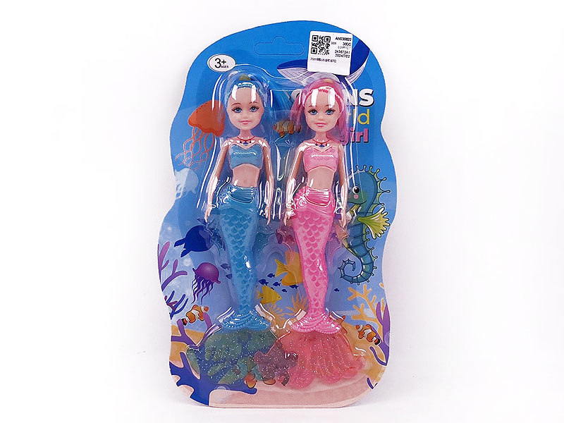 21.5cm Solid Body Mermaid W/L(2in1) toys