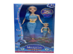14inch Solid Body Mermaid Set W/L toys