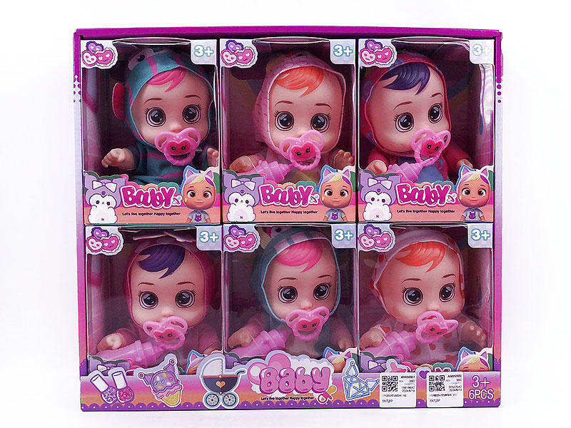 8inch Empty Body Cry Baby Set W/IC(6in1) toys