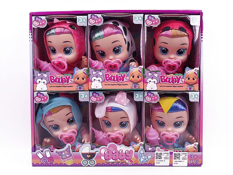 8inch Empty Body Cry Baby Set W/IC(6in1) toys