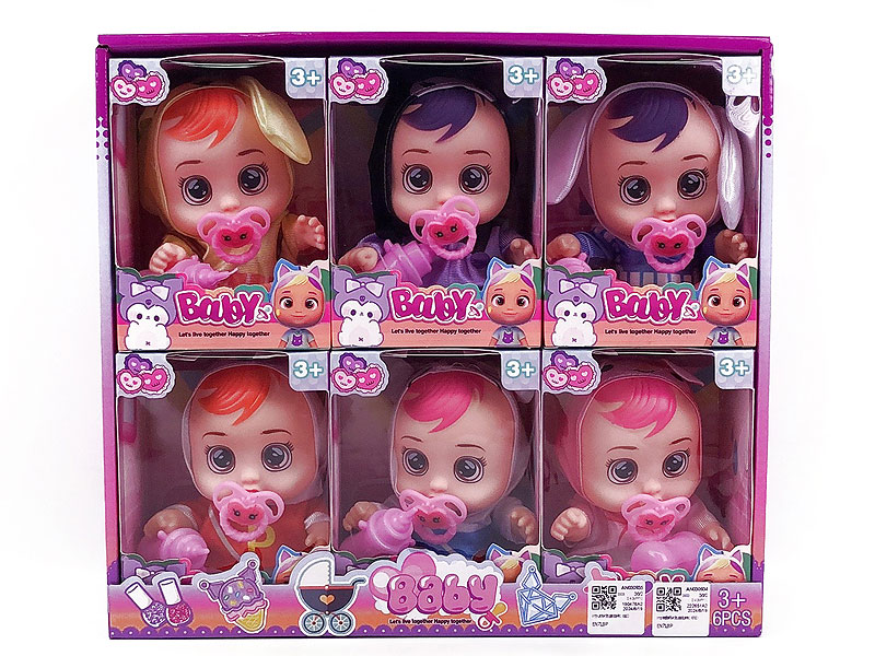 8inch Empty Body Cry Baby Set W/IC(6in1) toys