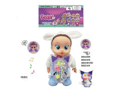 36CM B/O Walking Dancing Solid Body Doll & Beading Set toys