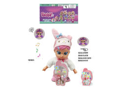 36CM B/O Walking Dancing Solid Body Doll & Beading Set toys