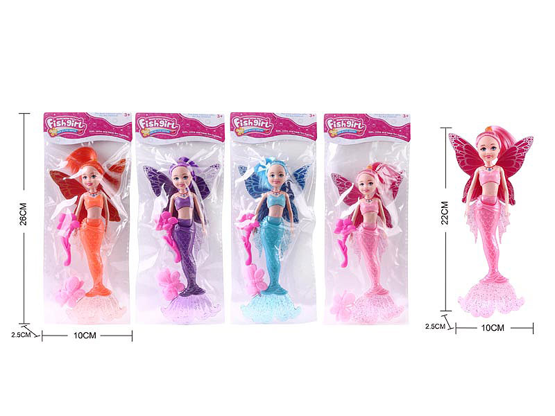 21.5cm Mermaid Set W/L(4C) toys