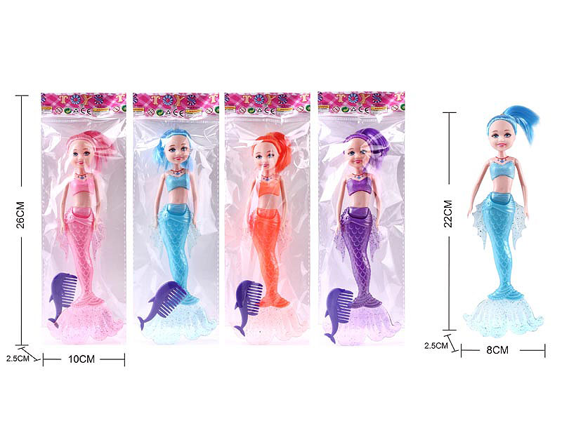 21.5cm Mermaid Set W/L(4C) toys