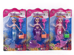 7inch Solid Body Mermaid Set W/L(3C) toys