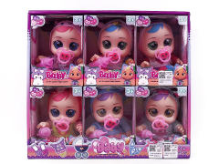 8inch Crying Baby Set W/M(6in1) toys