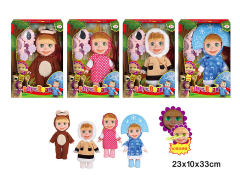 13inch Moppet Set W/M(4S) toys