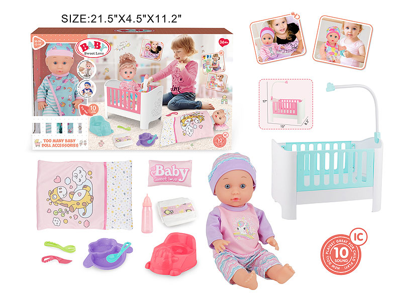 13inch Moppet Set W/IC toys