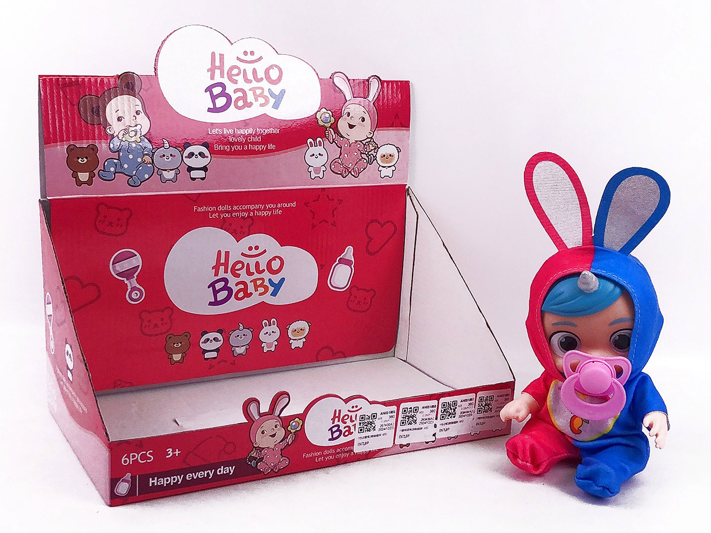 8inch Doll Set W/IC(6in1) toys