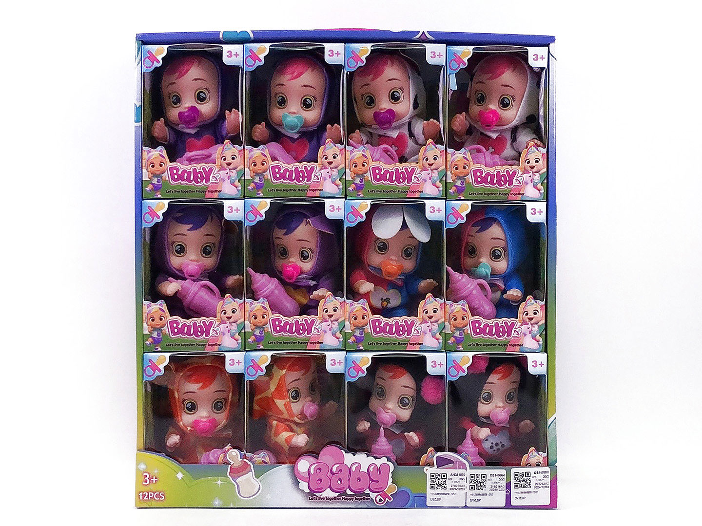 5inch Solid Body Doll Set W/IC(12in1) toys