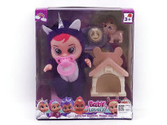 8inch Crying Baby Set W/M toys