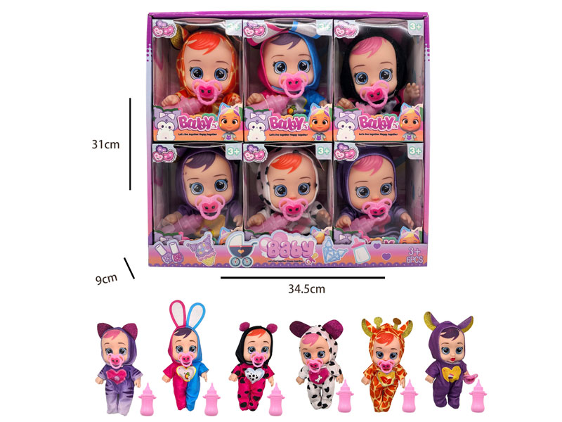 8inch Empty Body Cry Baby Set W/IC(6in1) toys