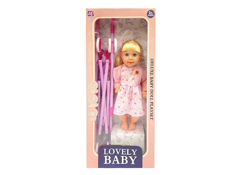 16inch Doll W/IC & Go-Cart toys
