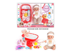 14inch Drink Water And Pee Baby Set W/IC toys
