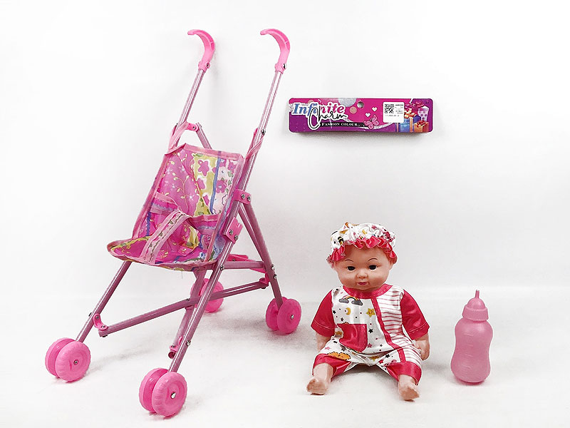 14inch Empty Body Doll W/IC & Go-Cart(2S) toys