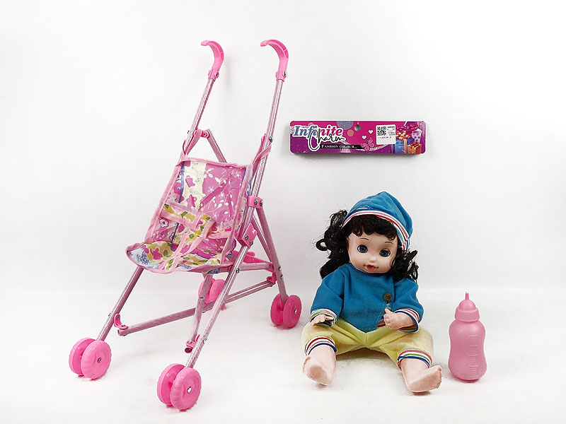 14inch Empty Body Doll W/IC & Go-Cart(2S) toys