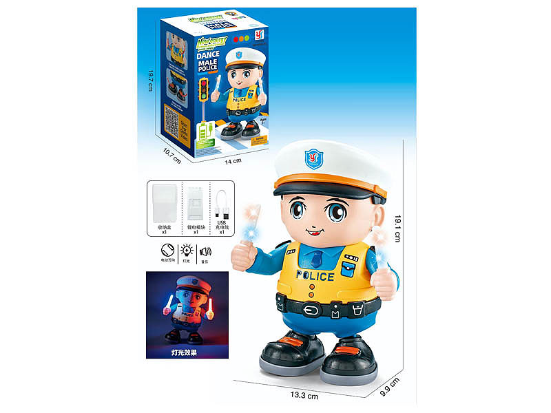 B/O Dancing Male Police W/L_M toys