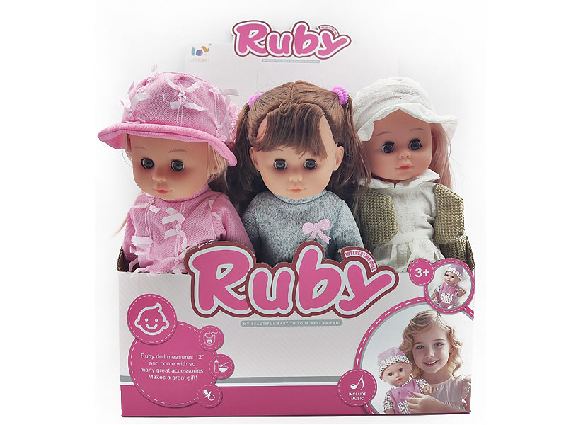 12inch Moppet W/M(9in1) toys