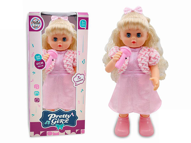 16inch B/O Walking Singing Doll W/L toys