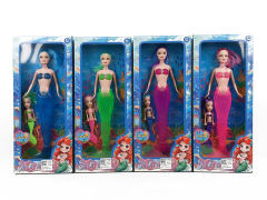11.5inch Solid Body Mermaid Set W/L(4C) toys