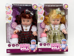 10寸搪胶坐姿女娃套装带IC（4款）