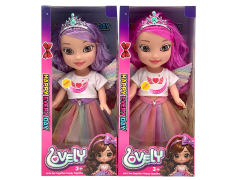 14寸全身搪胶3D仿真眼珠仙女服装带音乐(2款)