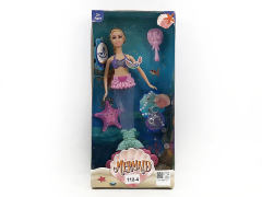 11inch Solid Body Mermaid Set W/L_M toys