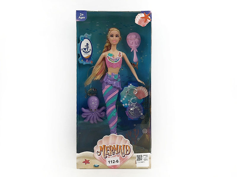 11inch Solid Body Mermaid Set W/L toys
